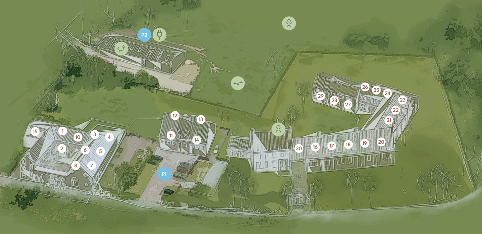 vakantiewoningen op de kaart